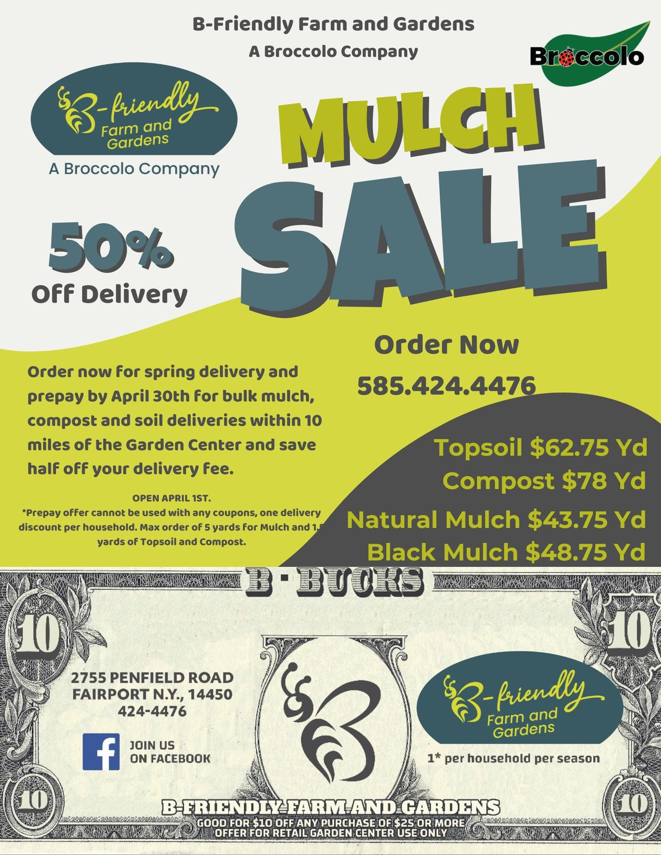 Mulch Sale &ndash; Save by Ordering Early